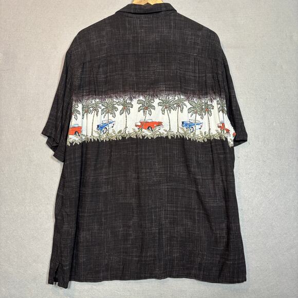 Batik Bay Hawaiian Shirt XXL Tropical Palm 50s 57 Chevy Retro Car Collector - Picture 2 of 8